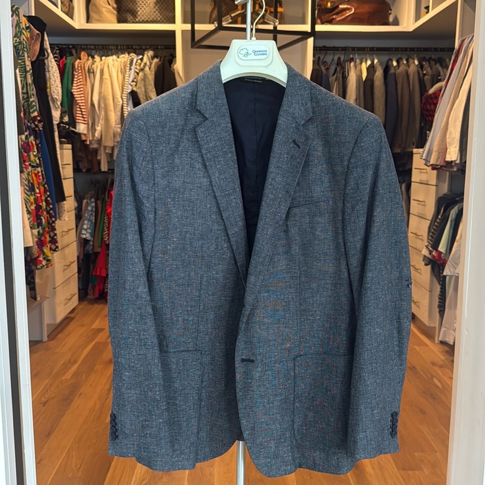 Men’s Banana Republic Grey Linen Cotton casual sport coat